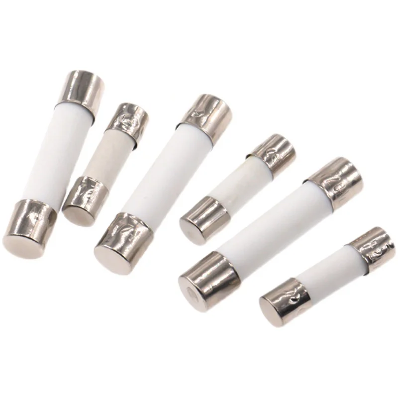 10pc/lot 5*20mm 6*30mm Fast Blow Tube Fuses Mm 250V 0.1 0.2 0.3 0.5 1 2 3 4 5 6 8 10 15 20 25 30A  AMP Fuse Ceramic Fuse