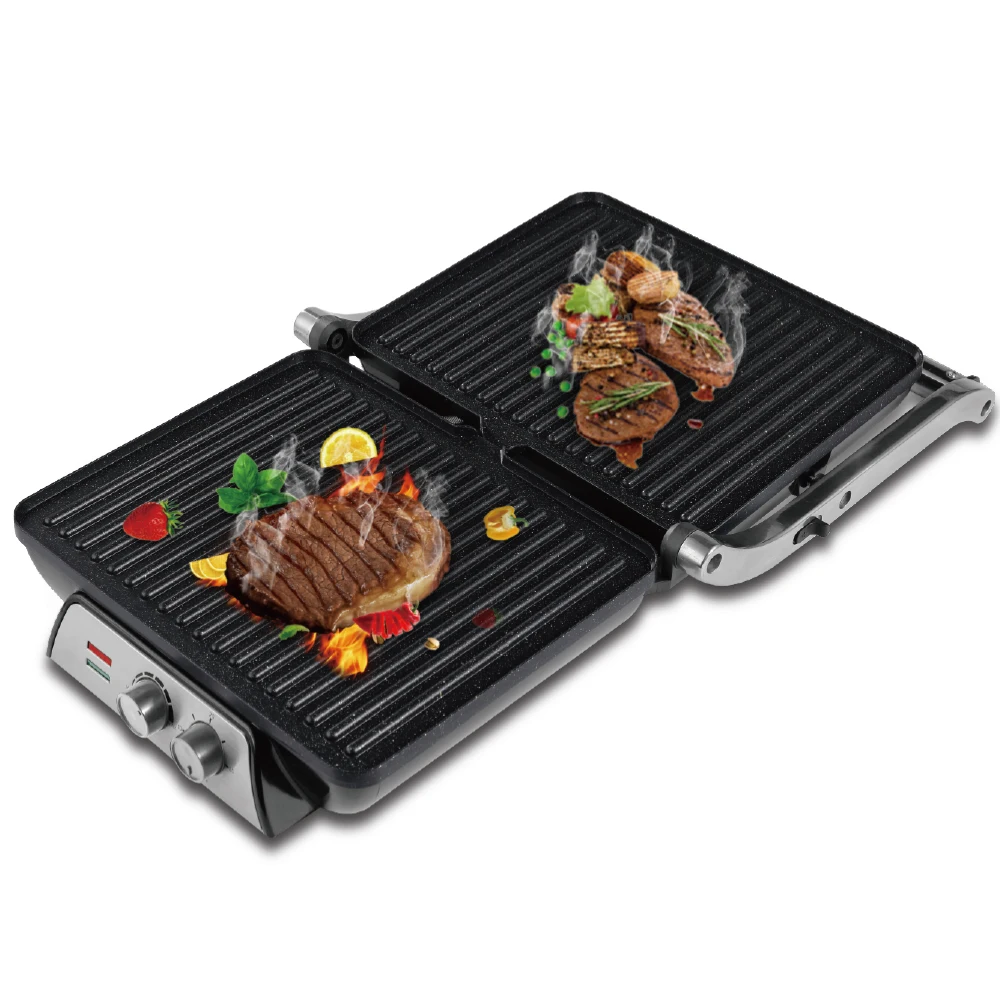 شوايات شواء كهربائية عالية السعرات الحرارية للاستخدام المنزلي، صانعة شرائح خبز غير لاصقة