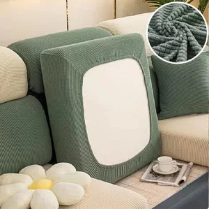Épaissir la housse élastique du sofa pour le salon, protecteur de meubles de couleur unie, housse de coussin de sofa, housse de canapé amovible, housses de canapé amovibles 8 meilleures housses de coussins de sofa en vente - No 3
