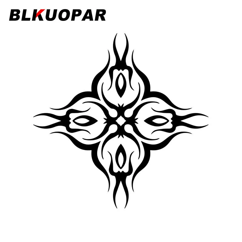 

BLKUOPAR Tribal Art Symmetrical Creative Car Stickers Occlusion Scratch Die Cut Decal Personality Surfboard Caravan Car Goods