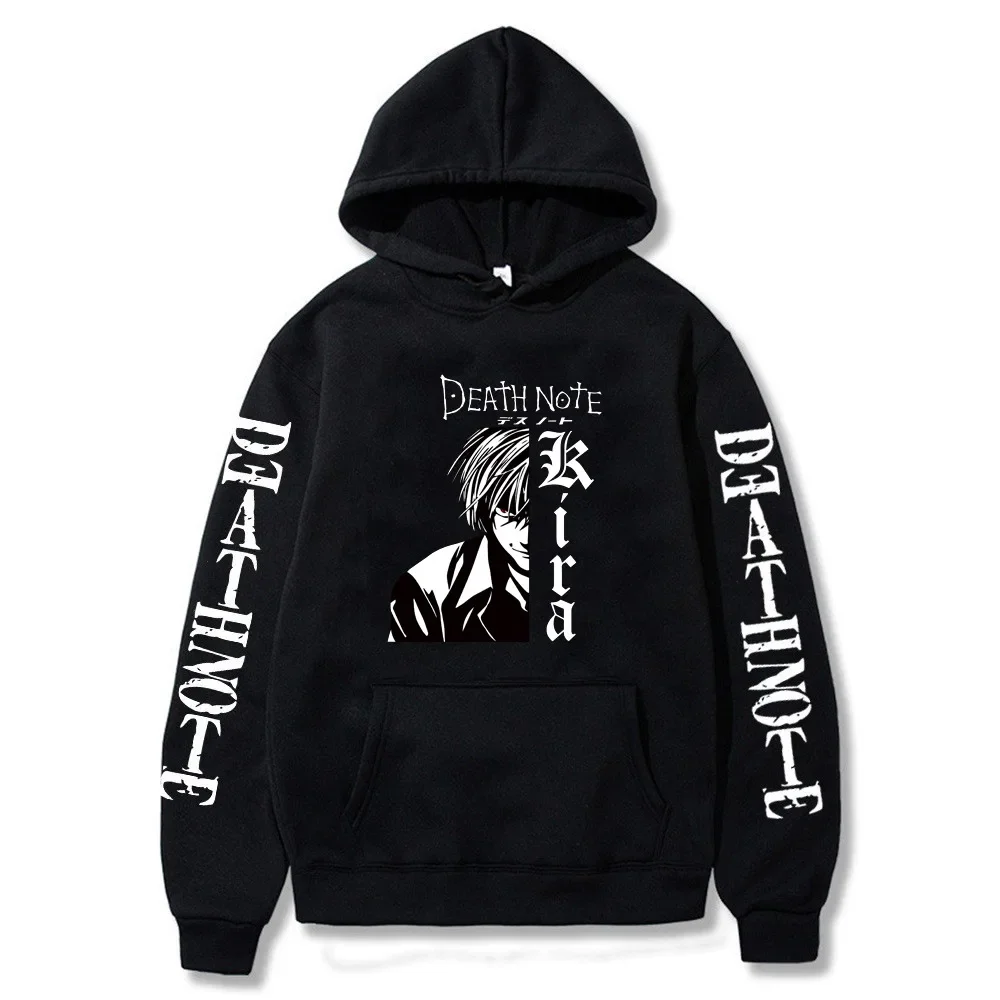 Sudadera con capucha de Anime japonés Death Note, diseño de moda, sudadera para hombre y mujer, sudaderas con estampado gráfico de otoño e invierno para fanáticos