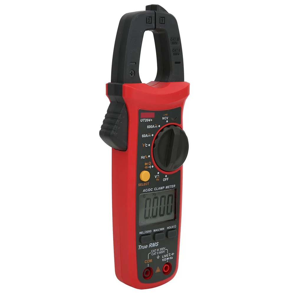 T UT204+ Handheld Digitale Stroomtang Auto Range True RMS AC/Spanning Stroom Weerstand Capaciteit Tester Stroomtang