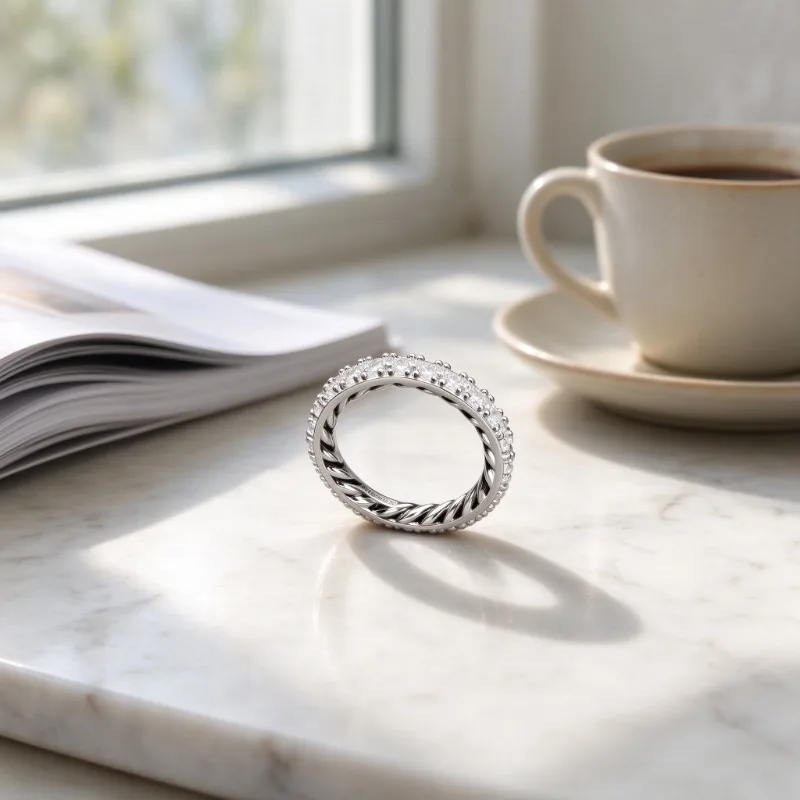 Women Twisted Cable Rope Ring Minimalist Spiral Band Ring Classic Handmade Metal Stackable Finger Ring Daily Wear Fashion Jewelry Gift for Girlfriend Party Anniversary Dating Accessories