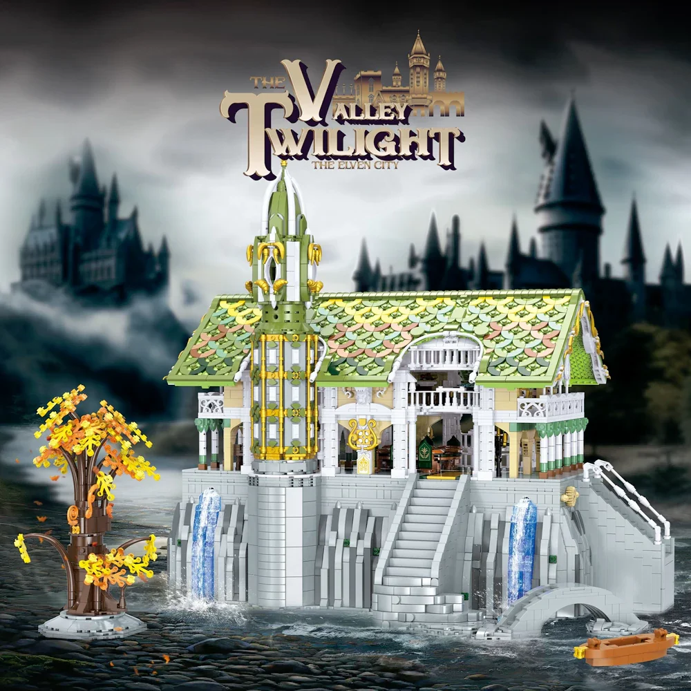 5836 قطعة برج الطاقة اللبنات وادي الشفق نموذج سطح المكتب الديكور الطوب لغز لعب للأطفال أطفال هدية