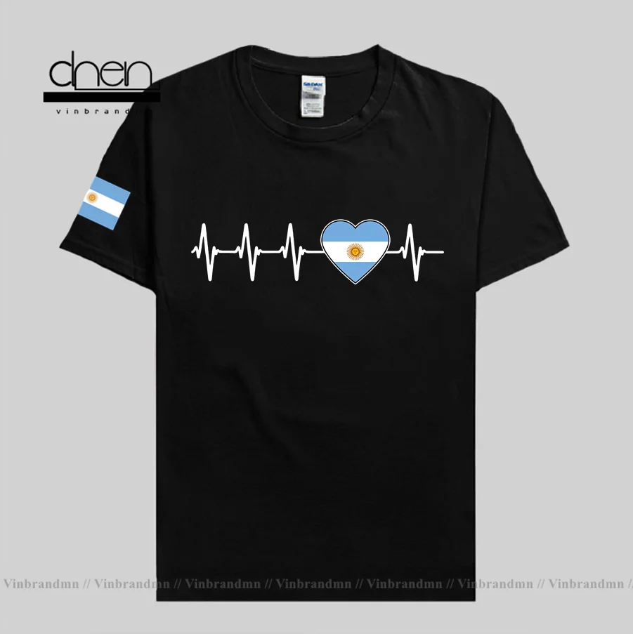 Argentina men t shirt Argentine jerseys nations team 100% cotton t-shirts fitness clothing streetwear tees country flag ARG 20