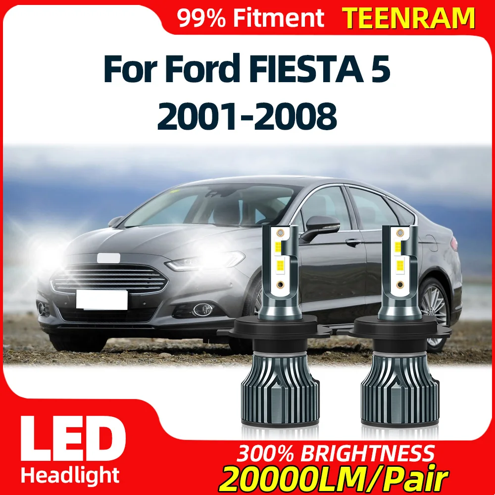 

Canbus LED Headlight Bulb 120W Super Bright Auto Headlamps 12V 6000K For Ford FIESTA 5 2001 2002 2003 2004 2005 2006 2007 2008