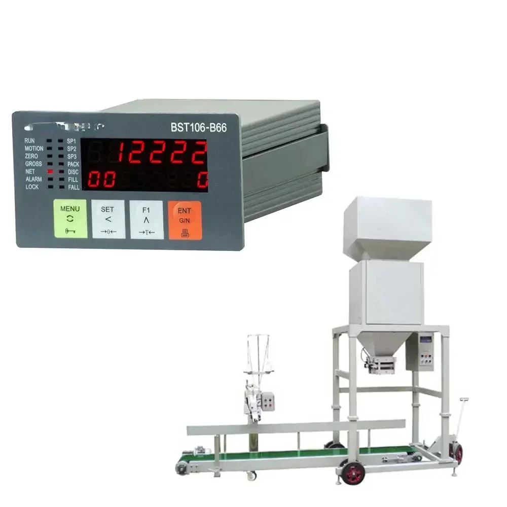 Simple Operated Cereal Grain Bags Packing Machine Controller, Bag Filling Machine 25kg 50kg LED Weighing Controller BST106-B66