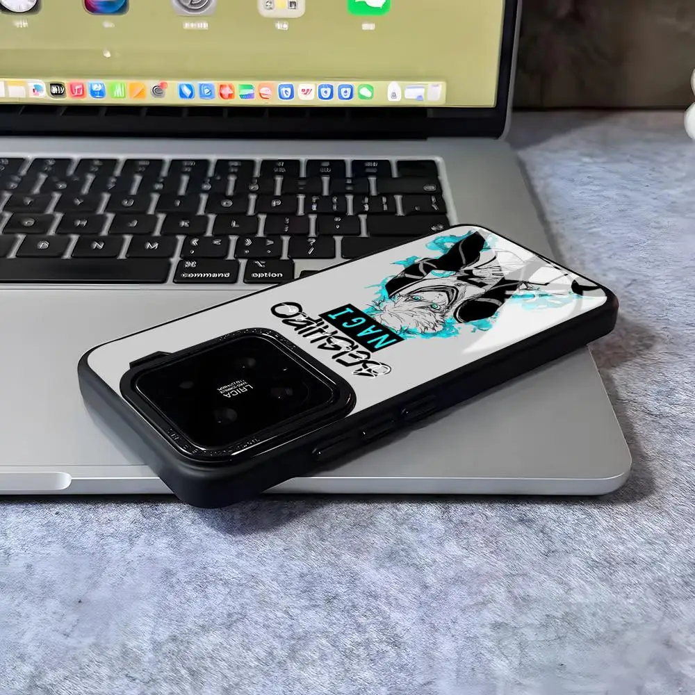 Blue Lock Nagi Seishiro Handyhülle für Xiaomi 15 14 13 12 Mi 11 X T Ultra Pro Lite 5G Schwarze Glasabdeckung