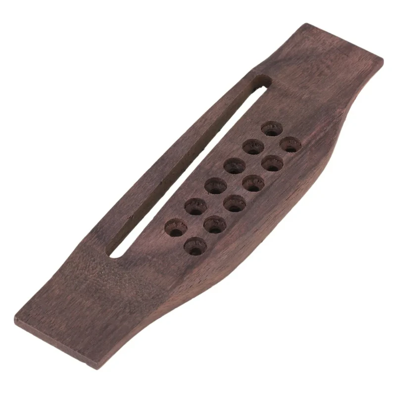 Right-Handed Rosewood Acoustic Guitar Bridge for 12String Folk Guitar High-Quality Replacement Part for Enhanced Tone  Stability