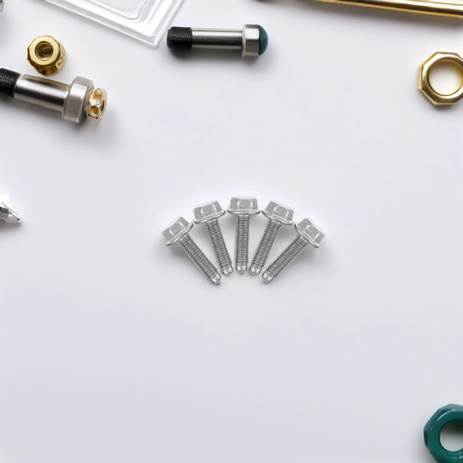 

20pcs Exhaust Bolt Set Metal Flange Hex Head Bolts Nuts For Pipe Repair Retrofit Parts Engine Components Fastener Automotive