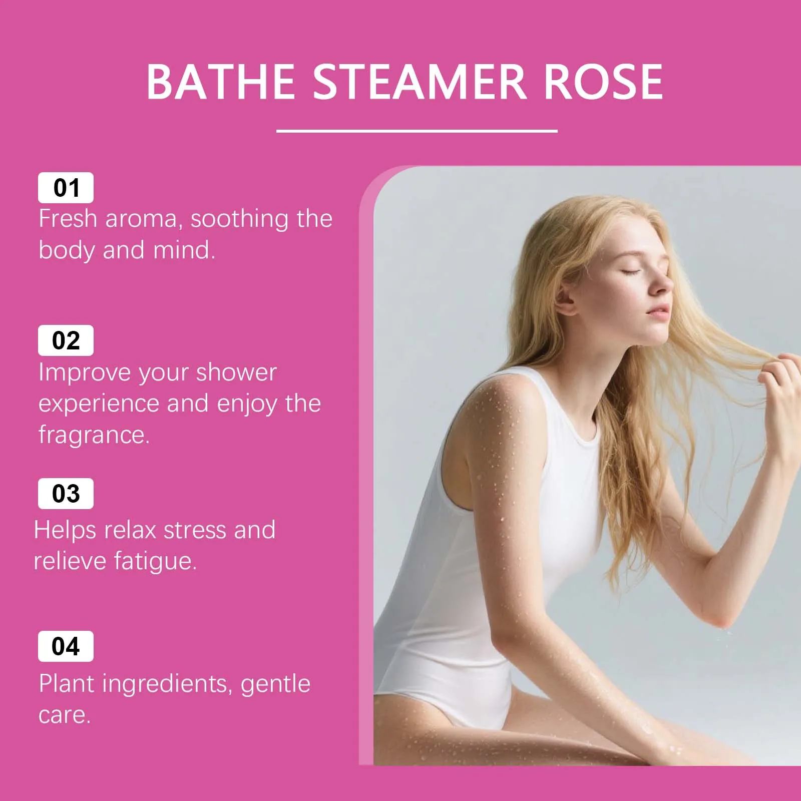 Shower Steamers Aromatherapy Stress Relief Adult Home Spa Bath Birthday Gifts Rose Shower Steamers Tablets Moisturize Nourishing