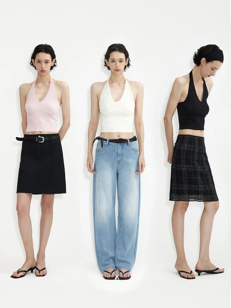 

Женский льняной топ-жилет Cleanfit в стиле 90-х, приталенный, на бретельках, с одной пуговицей, однотонный, стандартной длины, для повседневной носки