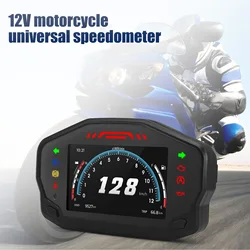 Tachimetro universale per moto 12V Contachilometri Contagiri Pannello strumenti LCD per moto Cruscotto moto per 2/4 cilindri