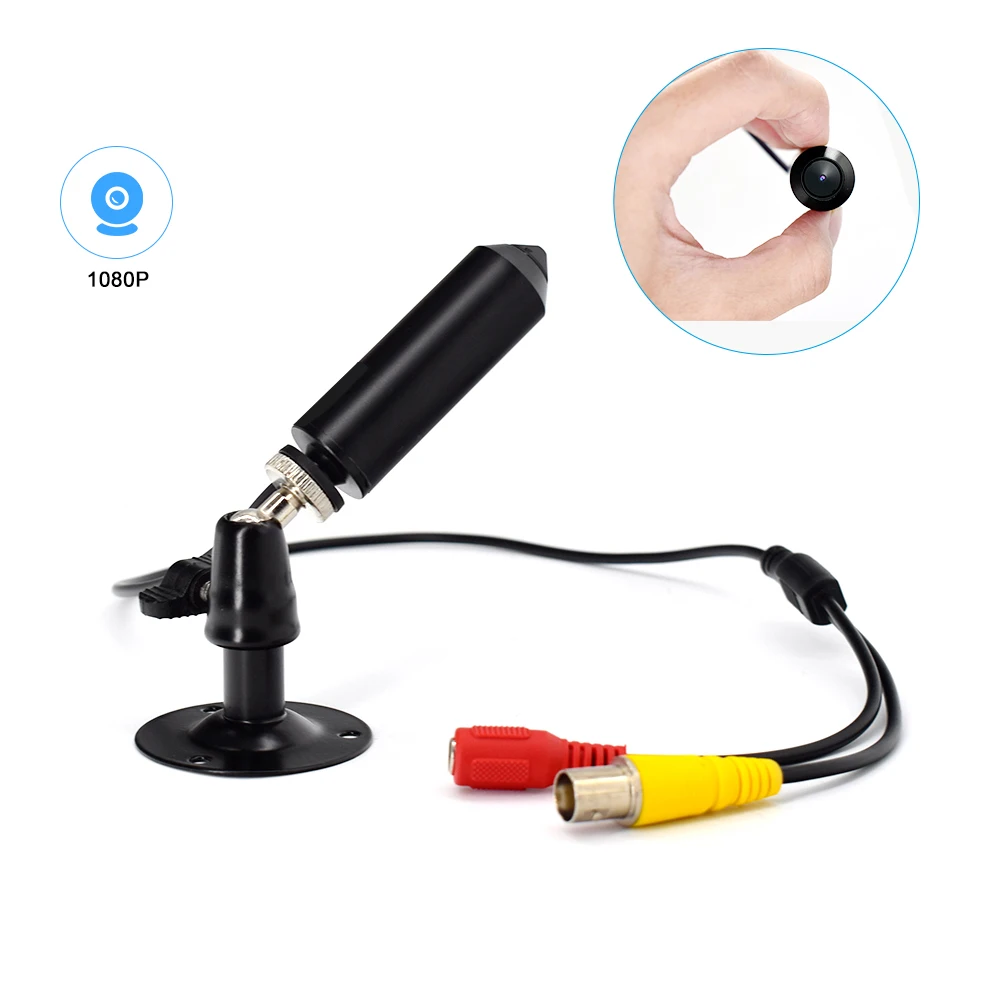 Price Leader Cone Lens Metal Bullet Ahd Mini Camera 1080p Hd 2mp Micro Surveillance Small Security Penholder Shape With Bracket