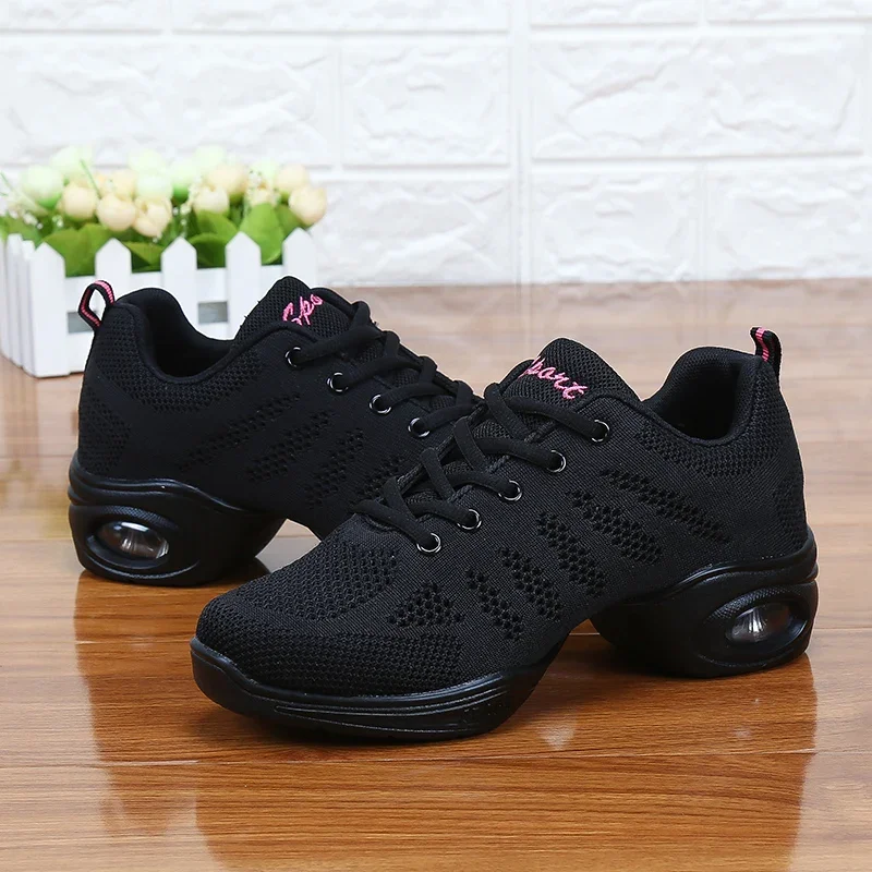 Women Dance Practice Shoes Design Dance Shoes For Woman Soft Sole Sneakere Modern Dancing Shoes Mesh Ladies