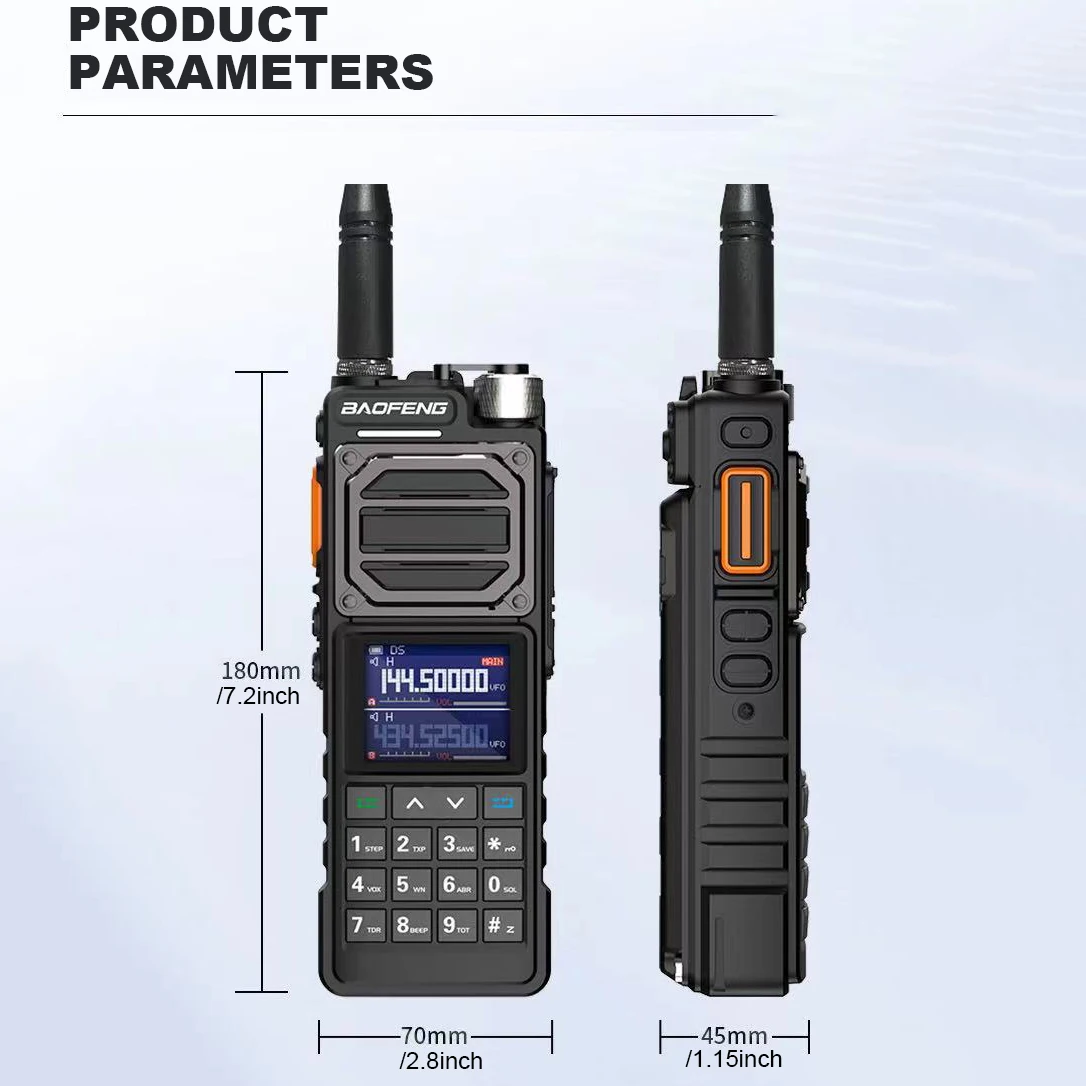 Baofeng Official Store 10KM Walkie Talkie UV-25 10W 999Ch Multi-band Amateur FM Radio Freq Copy NoAA Weather Forecast 2800mAh