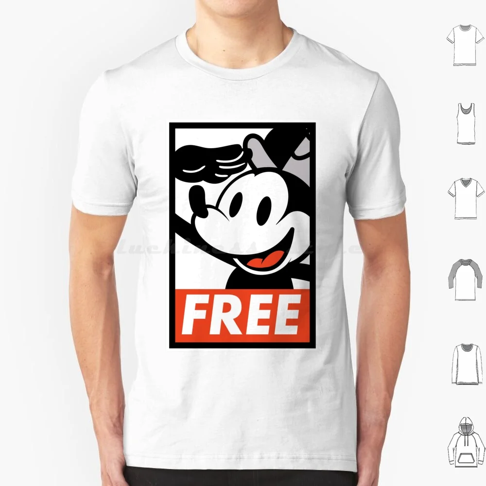 Free Willie T Shirt Men Women Kids 6xl Steamboat Willie Mickey Holiday Free Public Domain