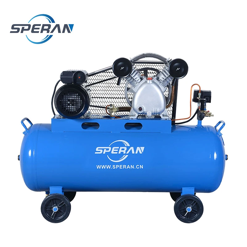 SPERAN China Reliable Manufacturer 100L 8bar Portable Piston Belt Driven Air Compressor