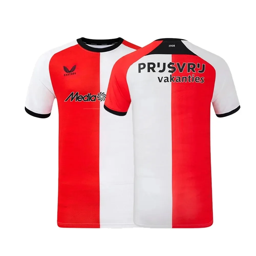 2024/25 New Feyenoord Derby Jersey Hot Selling Quick Drying Breathable T-shirt For Mens Summer Oversized Short Sleeved Shirt