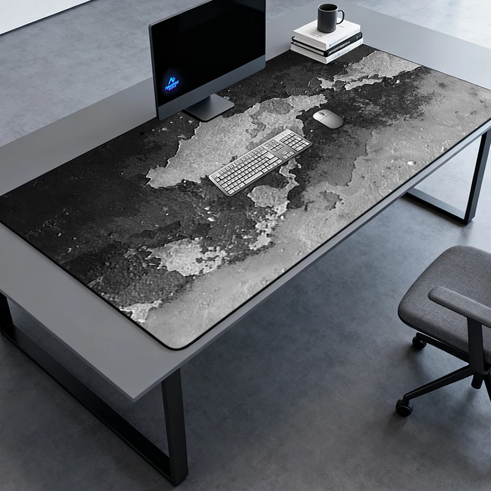 Monochrome Abstract Desk Mat Full Desk Pad Playmat Gaming Mousemat 1600x600 Nonslip Mousepad Deskmat Washable Desk Accessories