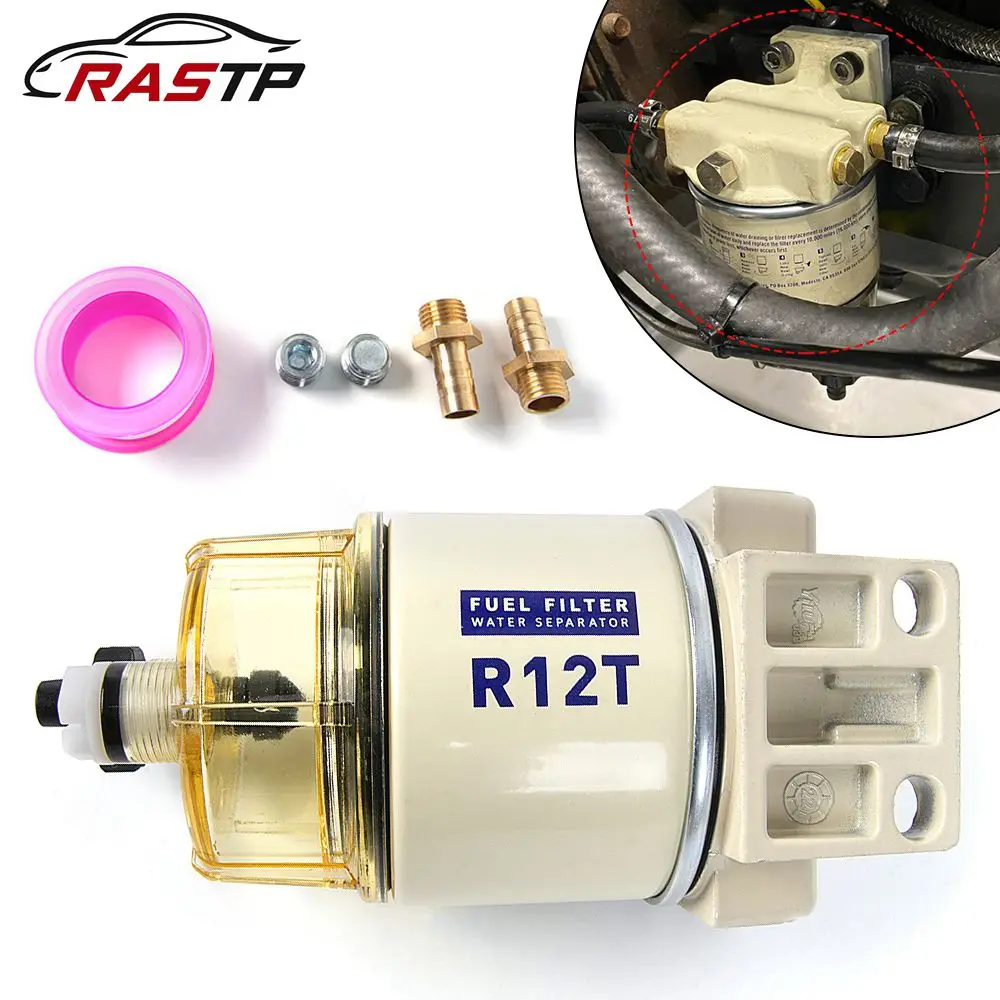 

1 Pcs Fuel Filter R12T Fuel/ Water Separator Complete Assembly Filter diesel engine for Racor 120ad 140 Series Automotive OCC057