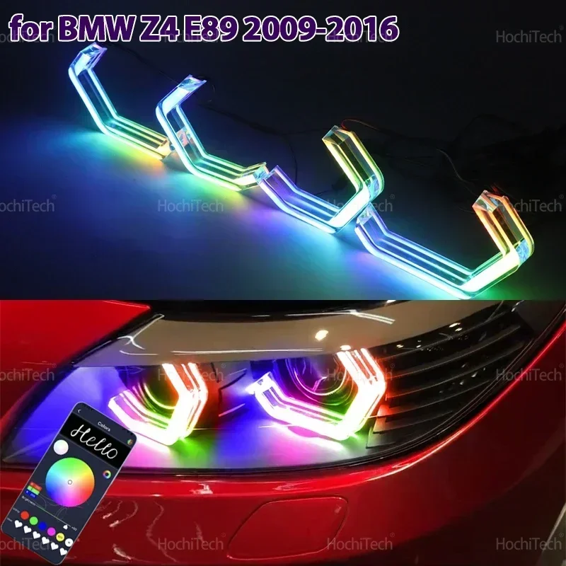 

RGB colorful Dynamic light Angel Eyes Rings Led M4 style APP control DRL Turn signal Light For BMW Z4 E89 2009-2016