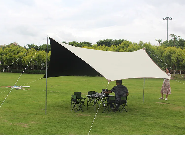 Camping Tent Tarps, Waterproof Hammock Rain Fly, Multifunctional Outdoor Shelter for Camping Hiking, Portable Sunshade Awning