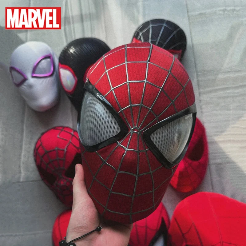 

Mascara Spiderman Headgear Mask Cosplay Moving Eyes Electronic Mask Spider Man 1:1 Remote Control Elastic Toys Adults Kids Gift