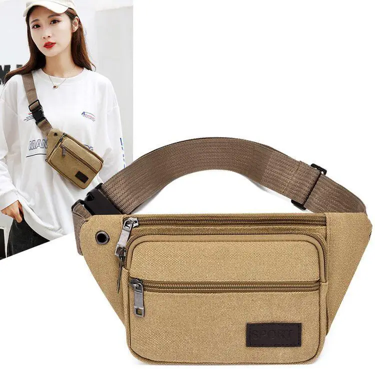 Waterproof Waist Bag Sports Chest Bag for Men Woman Three-Layer Crossbody Bag Single Shoulder Bag work receipt, mobile phone bag