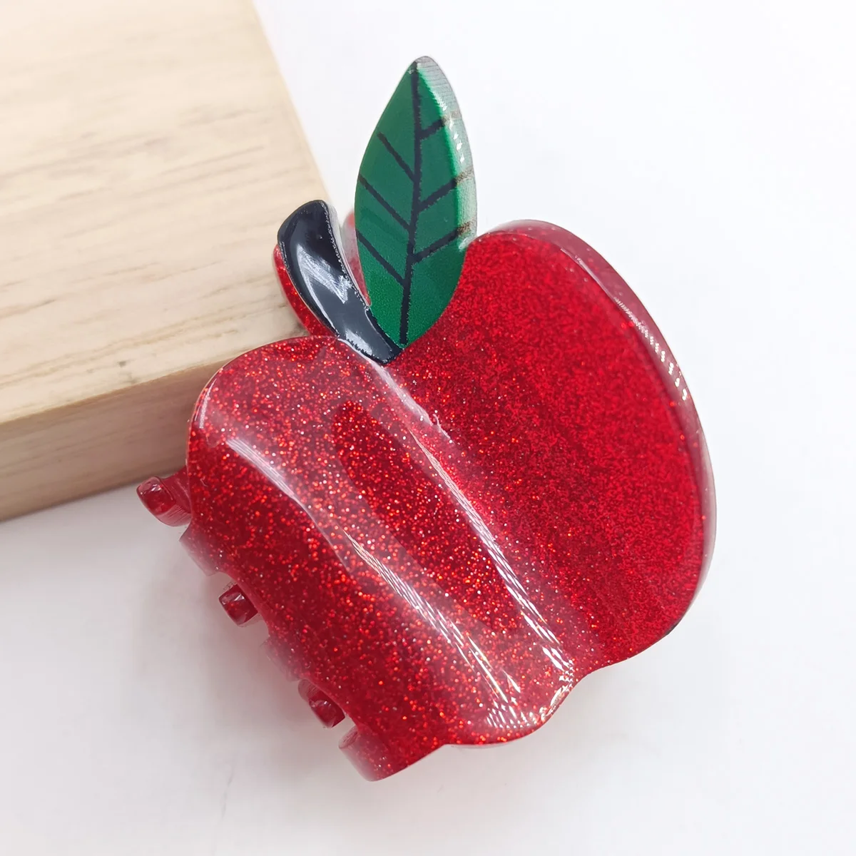 Cartoon Small cute acrylic back-to-school season Bee, apple and calculator style hairpin, small hair claw