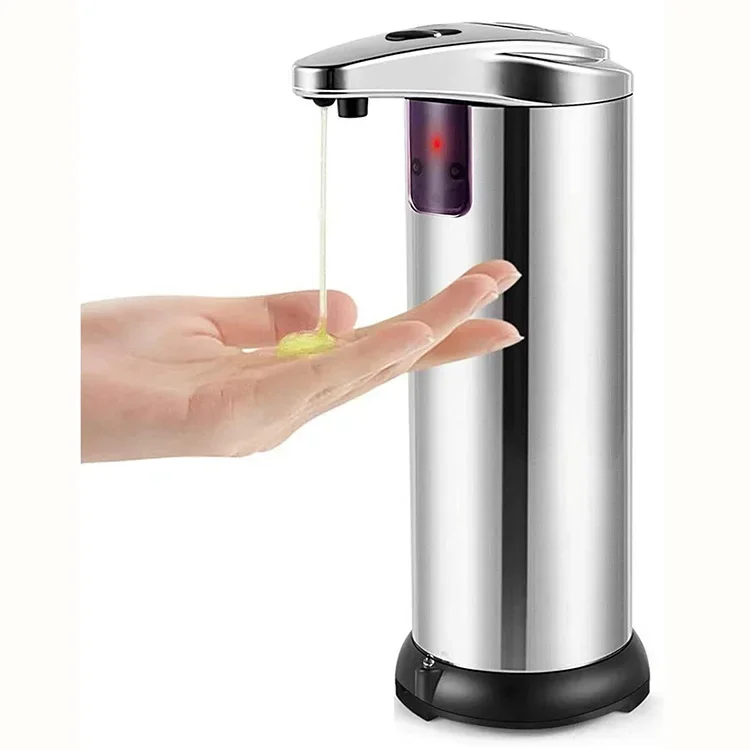 Automatic Liquid Soap Dispensers 304 Stainless Touchless Induction Sensor Steel Kitchen Metal Lotion Bottle Bathroom Accessories tandorio 200m diver automatic watch for men pvd case 41mm dial date nh35 movement ceramic bezel steel or rubber strap