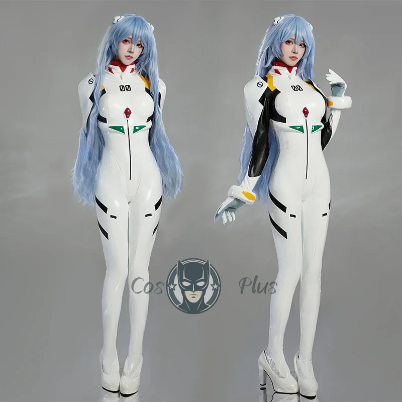 

Аниме Аянами Рей ‌ Костюм для косплея из ЭВА, парик, сексуальный белый боевой комбинезон, женская одежда на Хэллоуин, Рождество, карнавал, вечерние, униформа