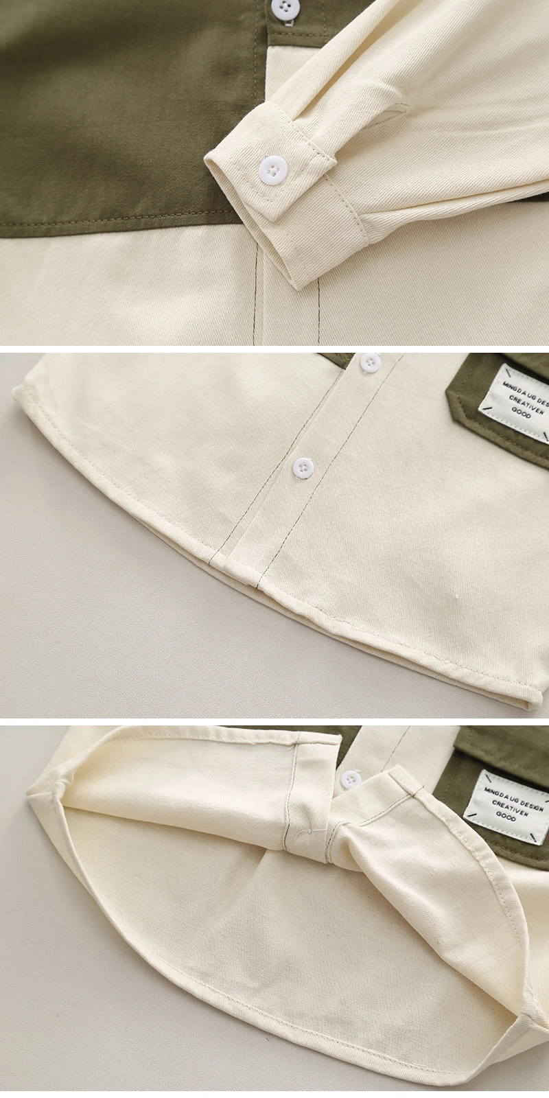Neue Frühlings- und Herbst-Jungenbekleidungssets, Patchwork-Hemden mit Kragen + Hosen, 2-teilig, für Kinder von 1-5 Jahren, Freizeitoutfits, Kinder-Trainingsanzüge – Detail 6