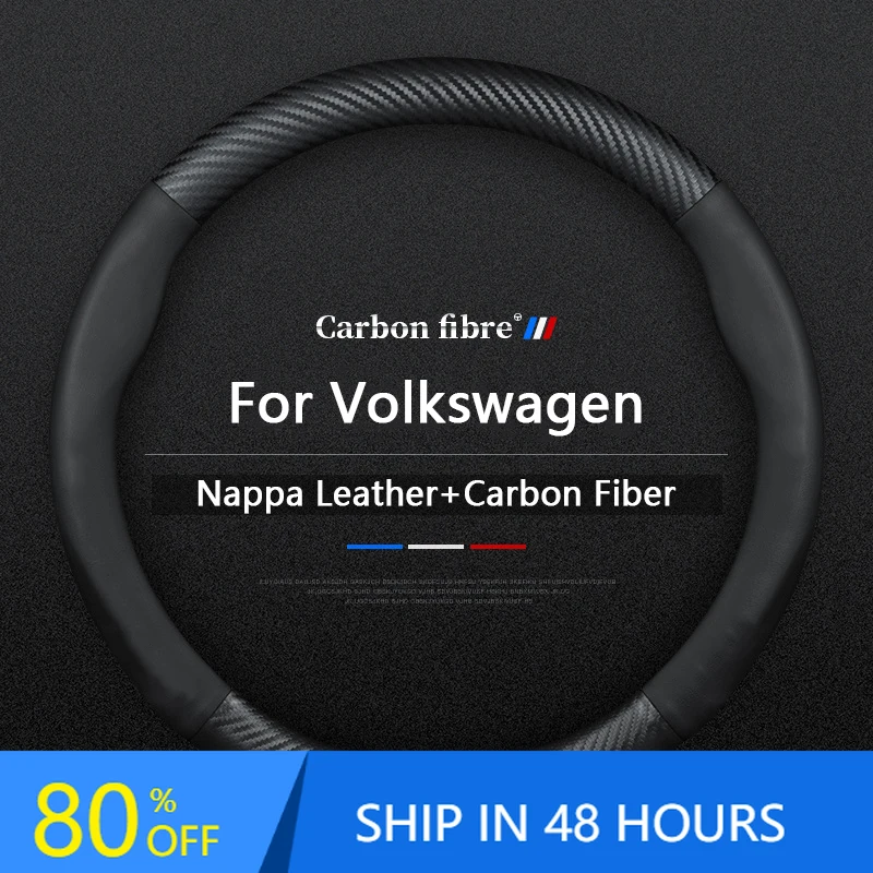 

Стильные накладки на руль из карбона и кожи для VW Volkswagen Golf 6 GTI R MK6 Polo Scirocco Passat CC Magot