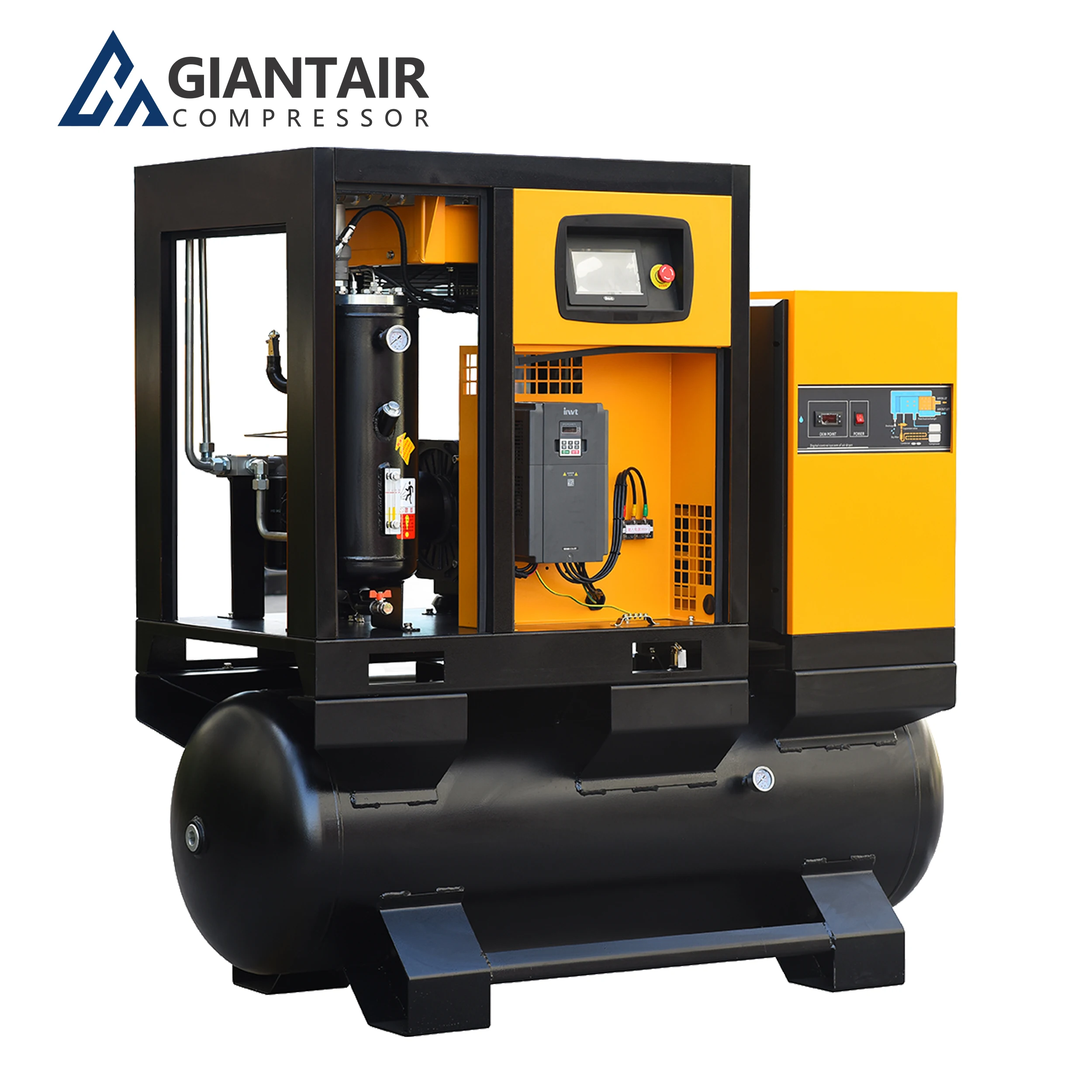 Screw Compressor 37KW 5075kw Tornillo Compresor De Aire Industrial 4 In1 Tank-mounted 16bar Cutting