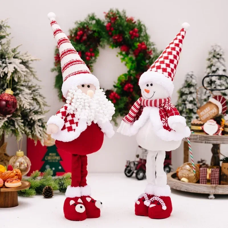 Telescopic Christmas Doll Santa Snowman-Reindeer Christmas Decoration For Home Xmas Navidad Noel Gifts New Year 2024 *