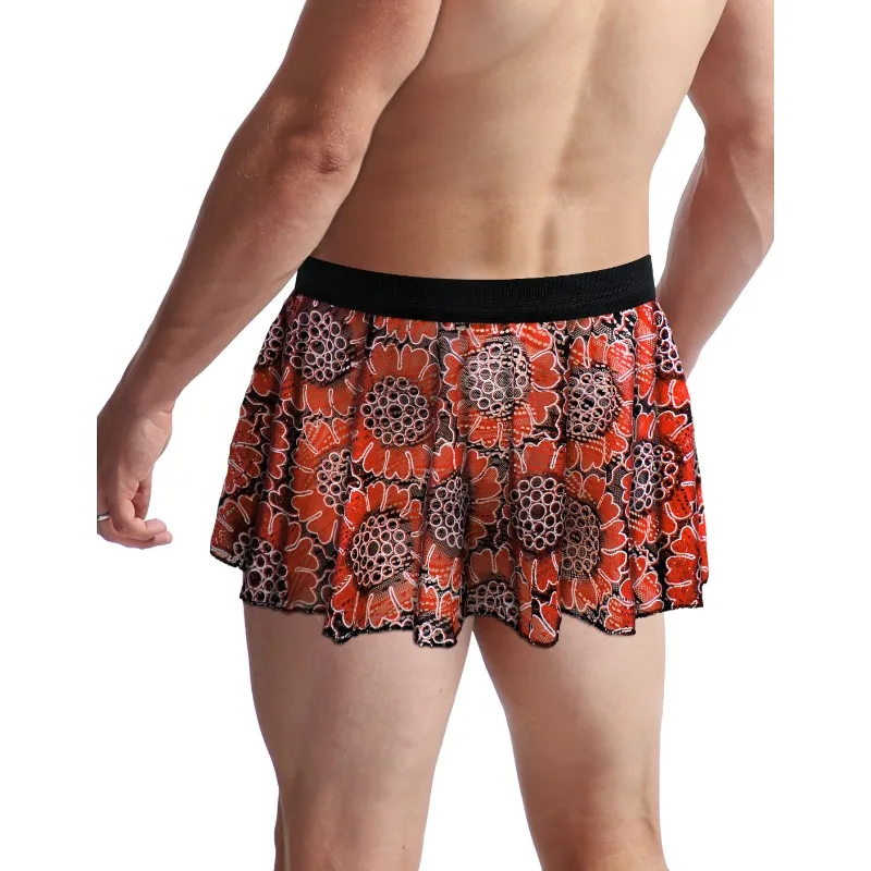Unisex Pleated Mini Skirt with Elastic Waist