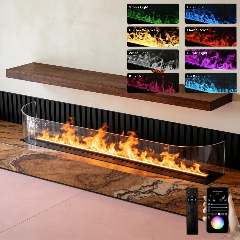 

Home Decor Gold Mist Fireplace Firepit Humidifier Fake Fireplaces Electric with Flame Tv Stand with Fireplace Electric Fire Pit