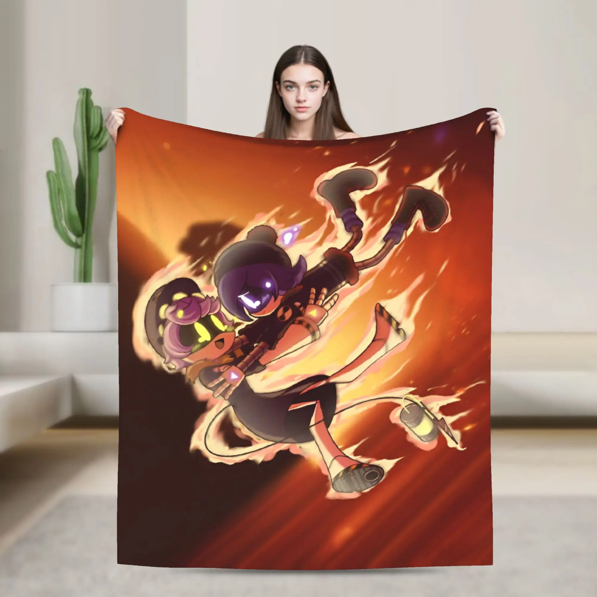 Murder Drones  Blankets Romance Comedy  Fleece Vintage Soft Throw Blanket for Bed Sofa Textile Decor,