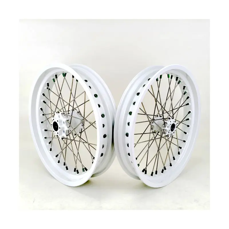 17inch  Arrival Electric Dirt Bike for Surron Light Bee Wheelset White Rims Gold Hubs in