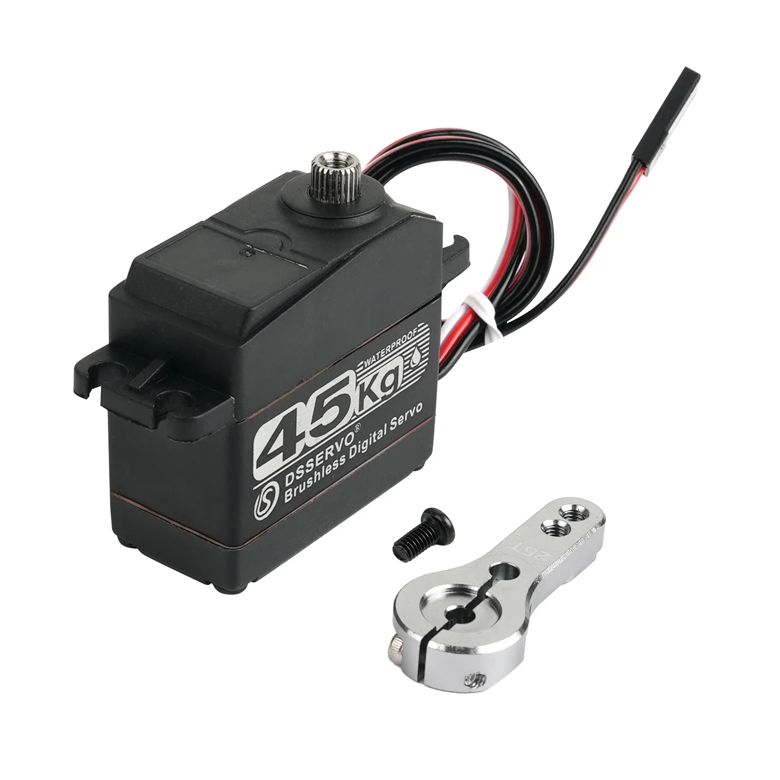 Servo digital sem escova de alto torque de 45 kg BLS3245MG com engrenagem de aço IP67 à prova d'água para carro/robô RC (escala 1/8 1:10 1:12)