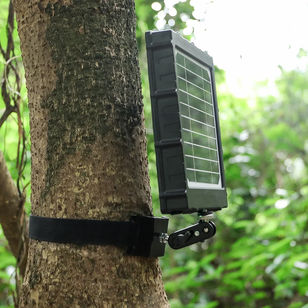 Outdoor Solar Panel with 6V Output, IP66 Waterproof, LED Indicator, Tree/Tripod Mount,  3W Solar Panel ，8000mAh Solar Battery