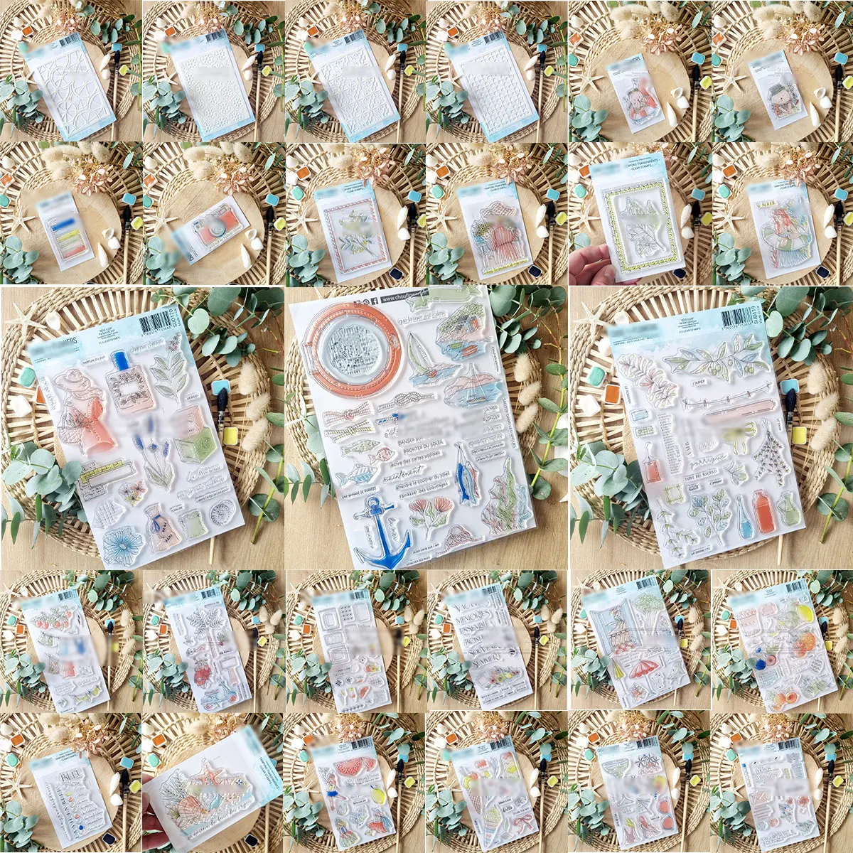 Vintage Nautical Ocean Sailboat Anchor Seashell Fish Sea‑voyage Clear Silicone Stamps for Scrapbooking