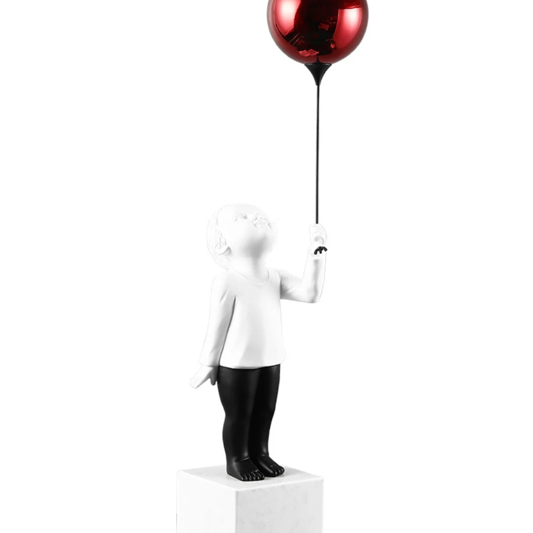 Living room home accessories Nordic resin craft creative balloon boy girls sculpture ornaments