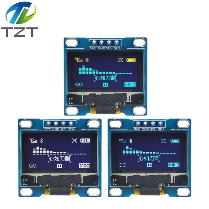 Carte d'écran LCD OLED pour Ardu37, technologie d'affichage OLED blanche série IIC, certification TZT ROHS, 0.96 pouces, X64, I2C, SSD1306, 12864