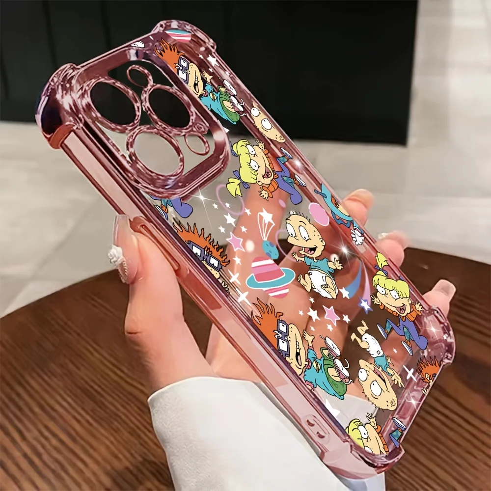 حافظة هاتف Fun Cute R مناسبة لهاتف iPhone17 إلى 11 pro max Plus غطاء خلفي ناعم وشفاف مضاد للسقوط. #1