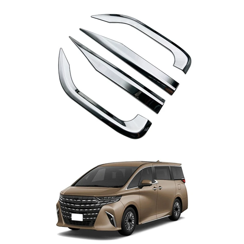 Side Reflector Rear Bumper Fog Lamp Chrome Trim Strip 117430928 Silver For Toyota Alphard Vellfire 40 Series 2023