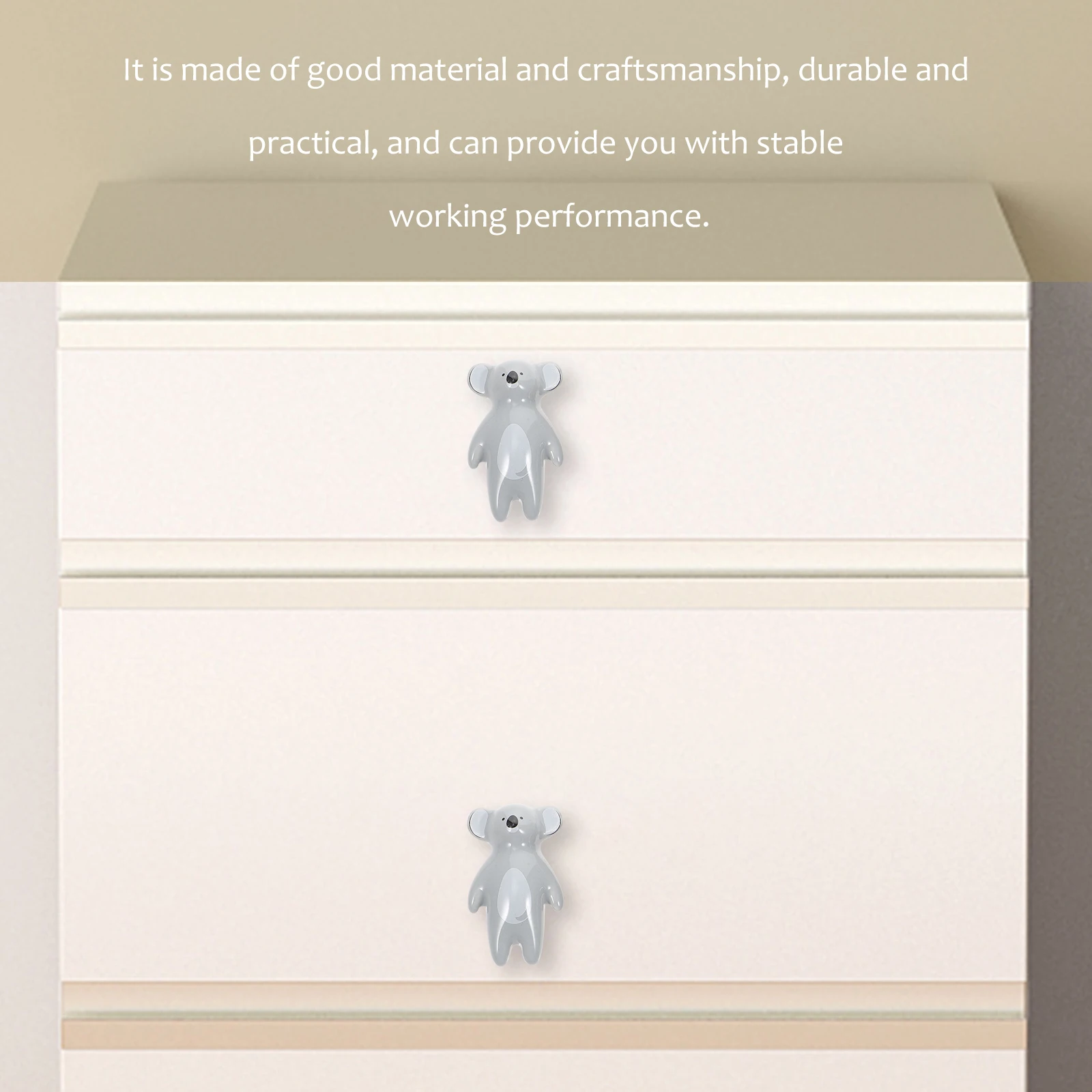

8pcs Ceramic H les Koala Knobs for Cabinet Drawer Wardrobe Dresser Furniture Child Room Decor Accessories Cartoon