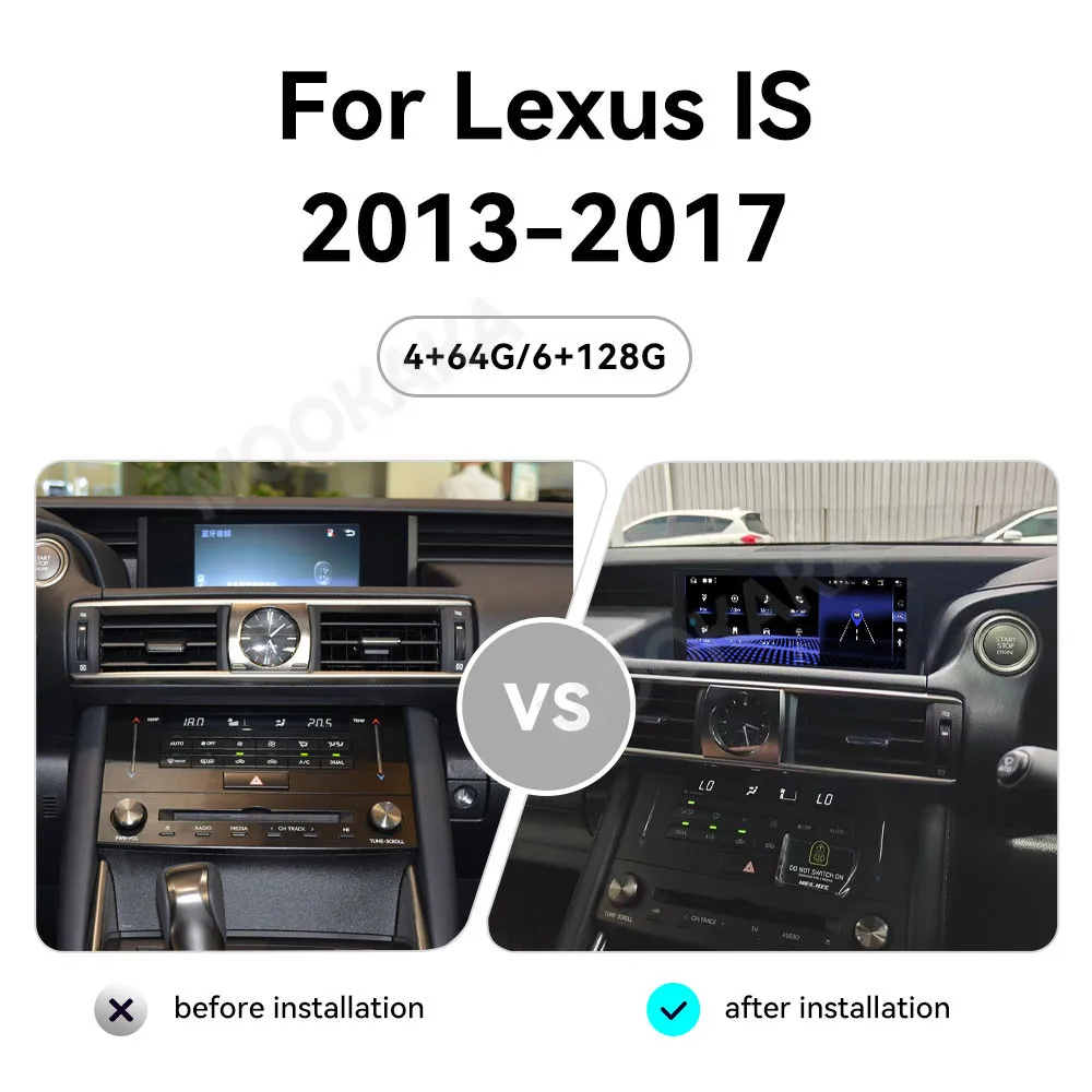 For Lexus IS200 250 300 350 200T 300H 2013-2017 Android Car Radio 2Din Stereo Receiver Autoradio Multimedia Player GPS Navi Head