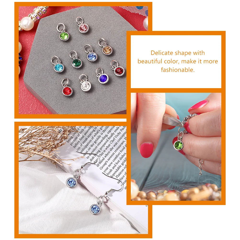36Pcs Jewelry Rhinestone Decor Charms Durable Long Lasting DIY Pendant Keychain Accessory Rhinestone Charms Jewelry Pendant